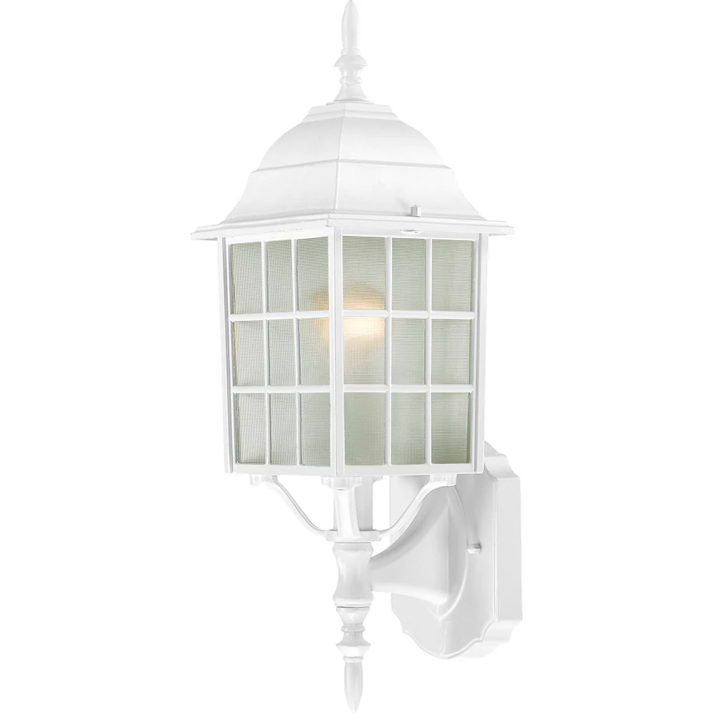 Nuvo Adams 1-Light 18" Wall Light w/ Frosted Glass in White Finish