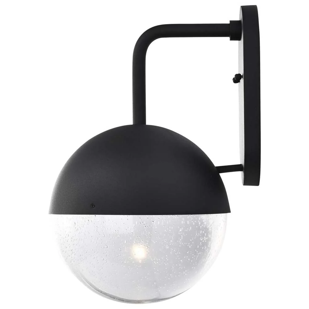 Atmosphere 10W LED Large Wall Lantern Matte Black w/ Clear Seeded Glass - Image 2
