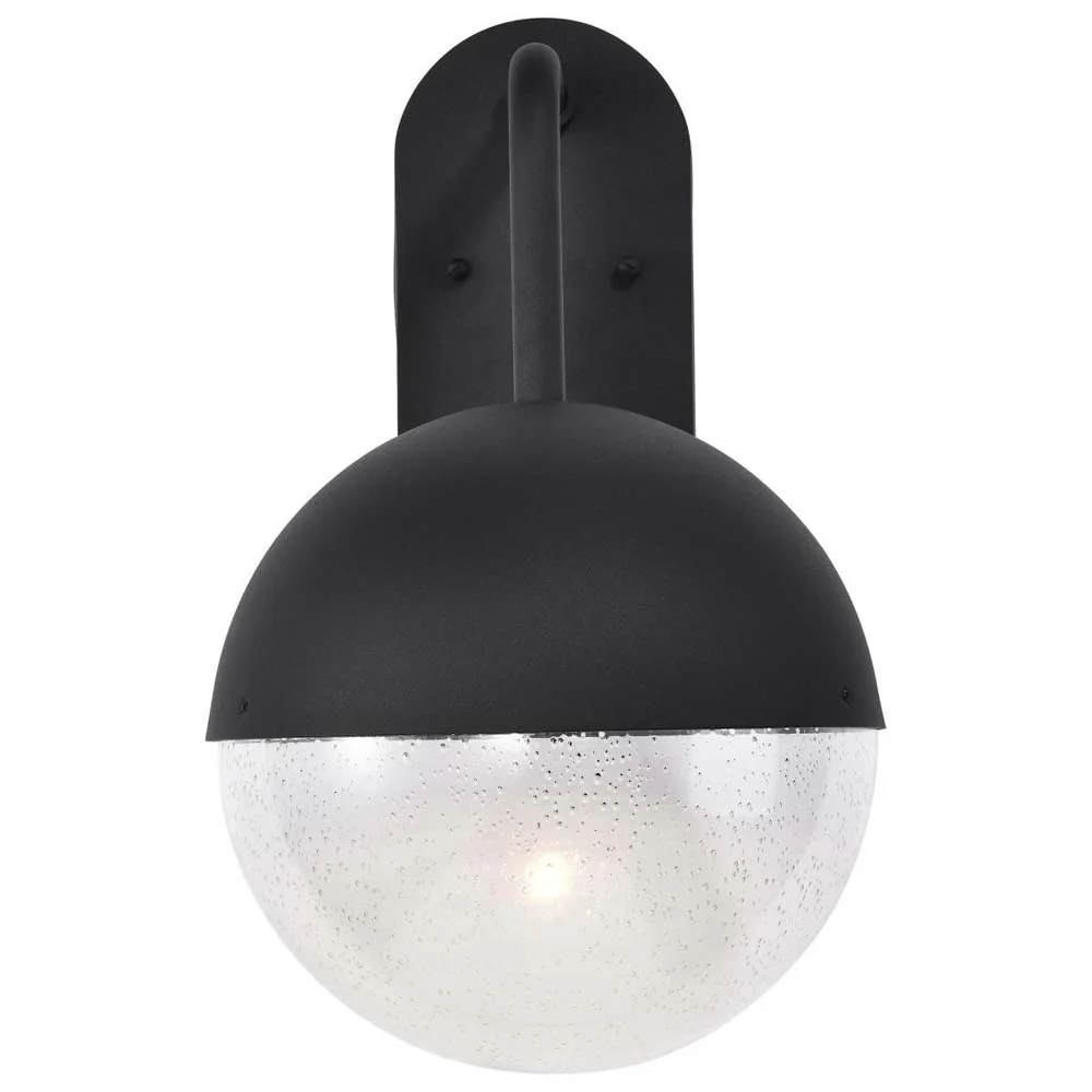 Atmosphere 10W LED Large Wall Lantern Matte Black w/ Clear Seeded Glass - Image 3