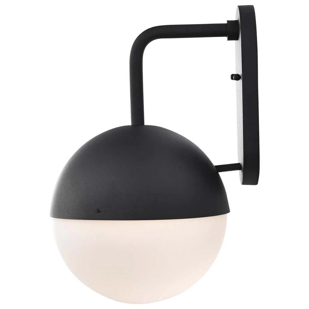 Atmosphere 10W LED Large Wall Lantern Matte Black w/ White Opal Glass - Image 2