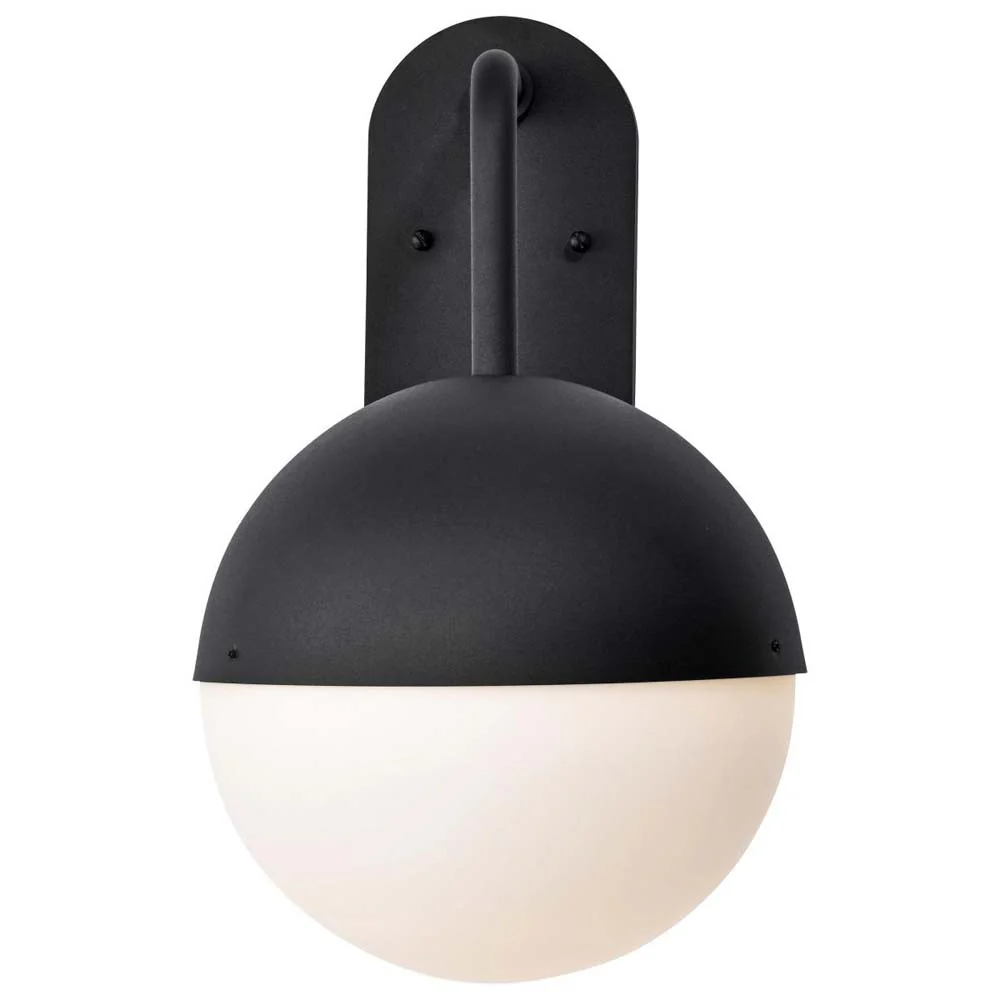 Atmosphere 10W LED Large Wall Lantern Matte Black w/ White Opal Glass - Image 3