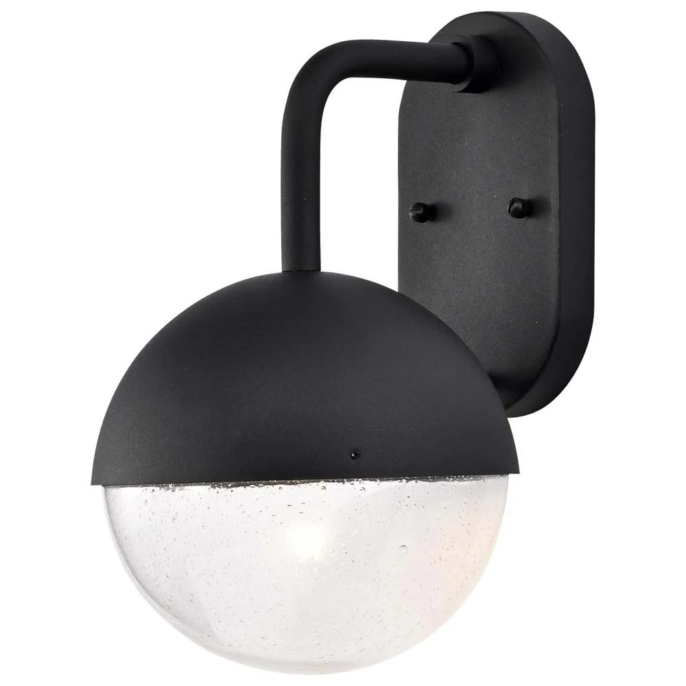 Atmosphere 6W LED Medium Wall Lantern Matte Black w/ Clear Seeded Glass - Image 2