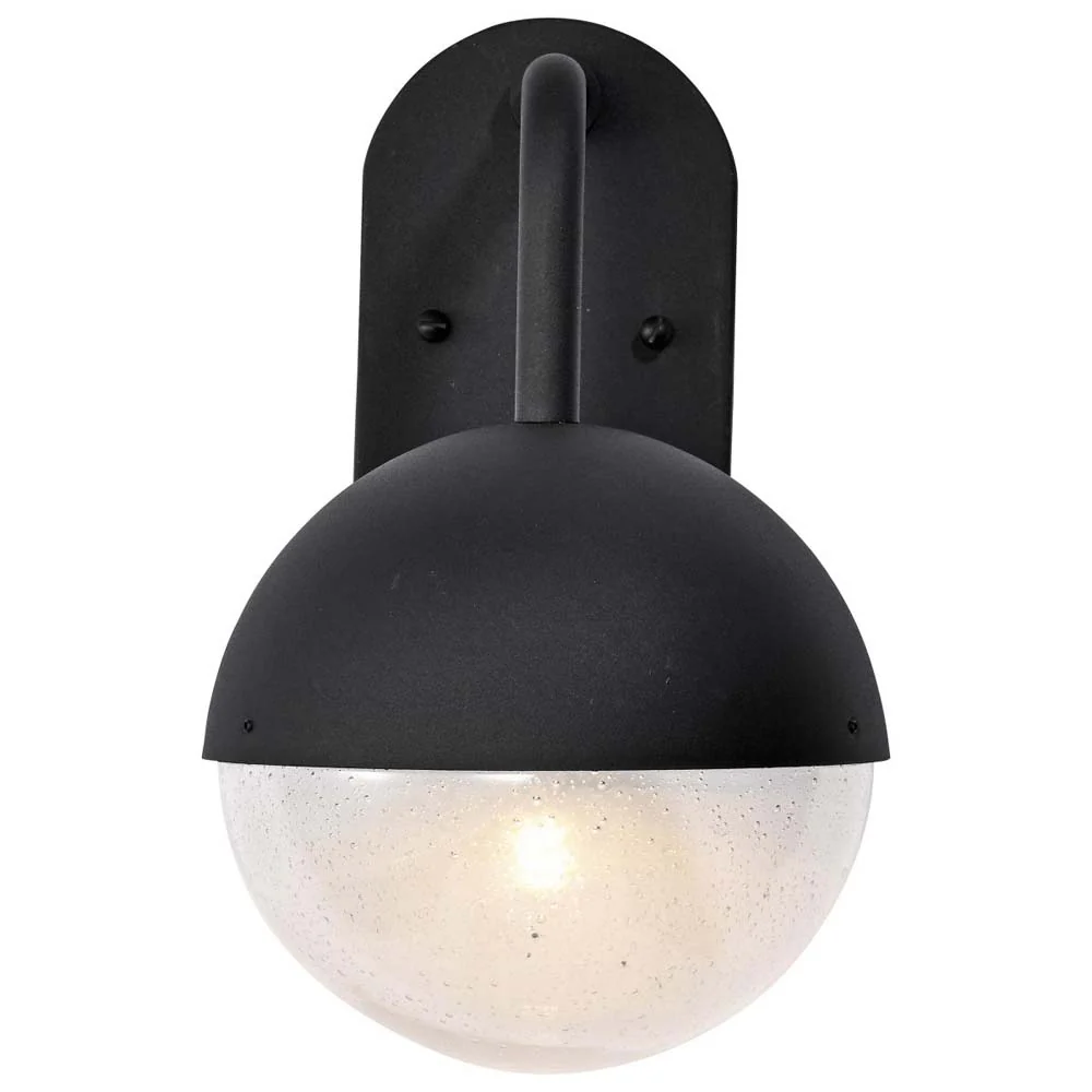 Atmosphere 6W LED Medium Wall Lantern Matte Black w/ Clear Seeded Glass - Image 3