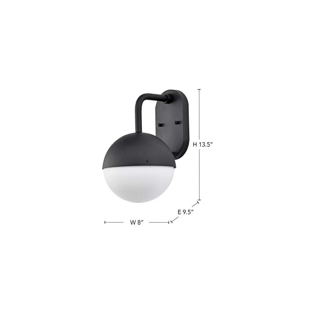 Atmosphere 6W LED Medium Wall Lantern Matte Black w/ White Opal Glass - Image 5