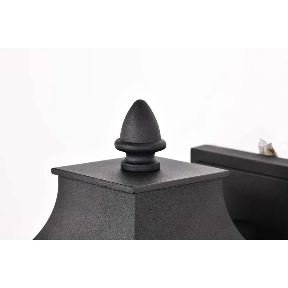 Austen Outdoor 13-in Small Wall Light Matte Black Finish w/ Clear Water Glass - Image 4