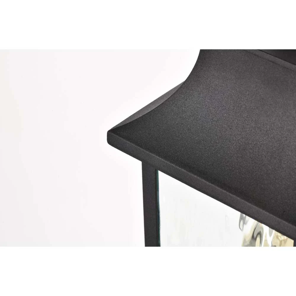 Austen Outdoor 13-in Small Wall Light Matte Black Finish w/ Clear Water Glass - Image 5