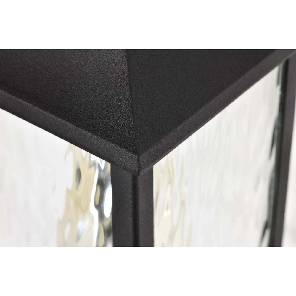 Austen Outdoor 13-in Small Wall Light Matte Black Finish w/ Clear Water Glass - Image 6