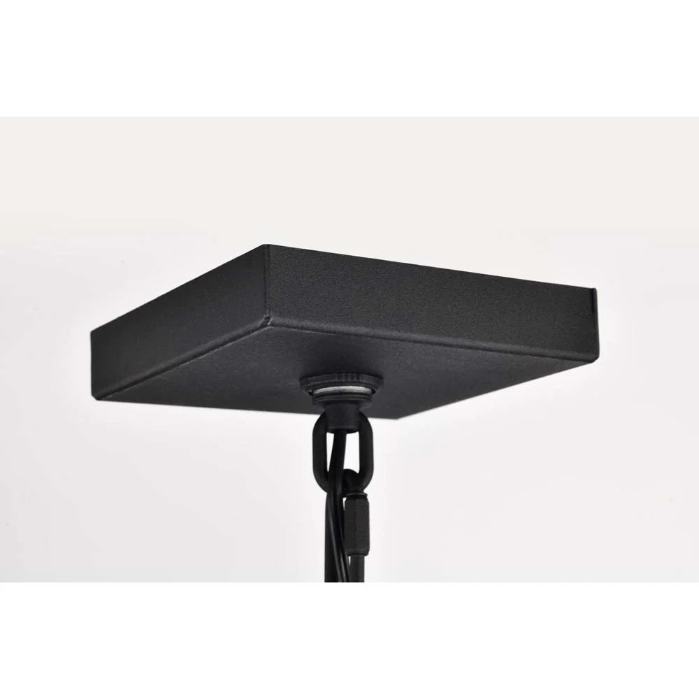 Austen Outdoor 17-in Hanging Light Matte Black Finish w/ Clear Water Glass - Image 4
