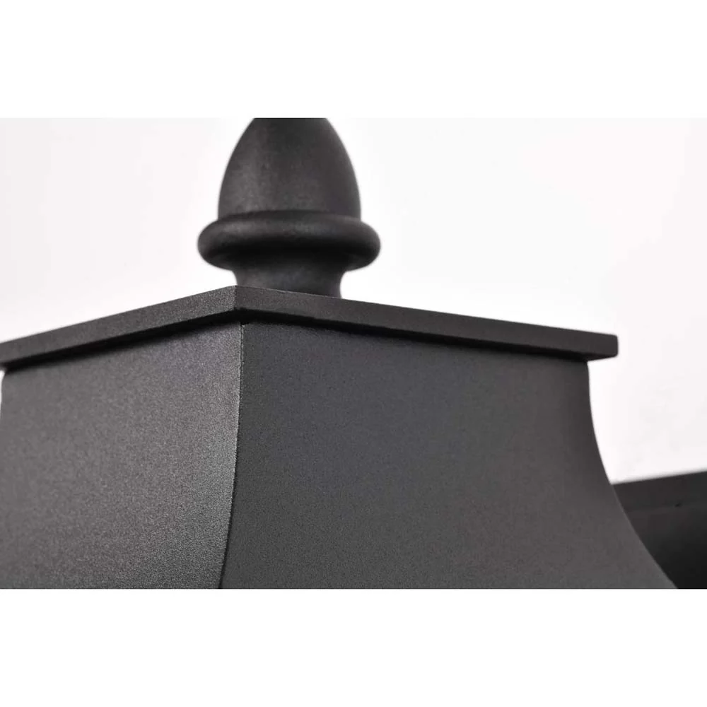 Austen Outdoor 17-in Large Wall Light Matte Black Finish w/ Clear Water Glass - Image 4
