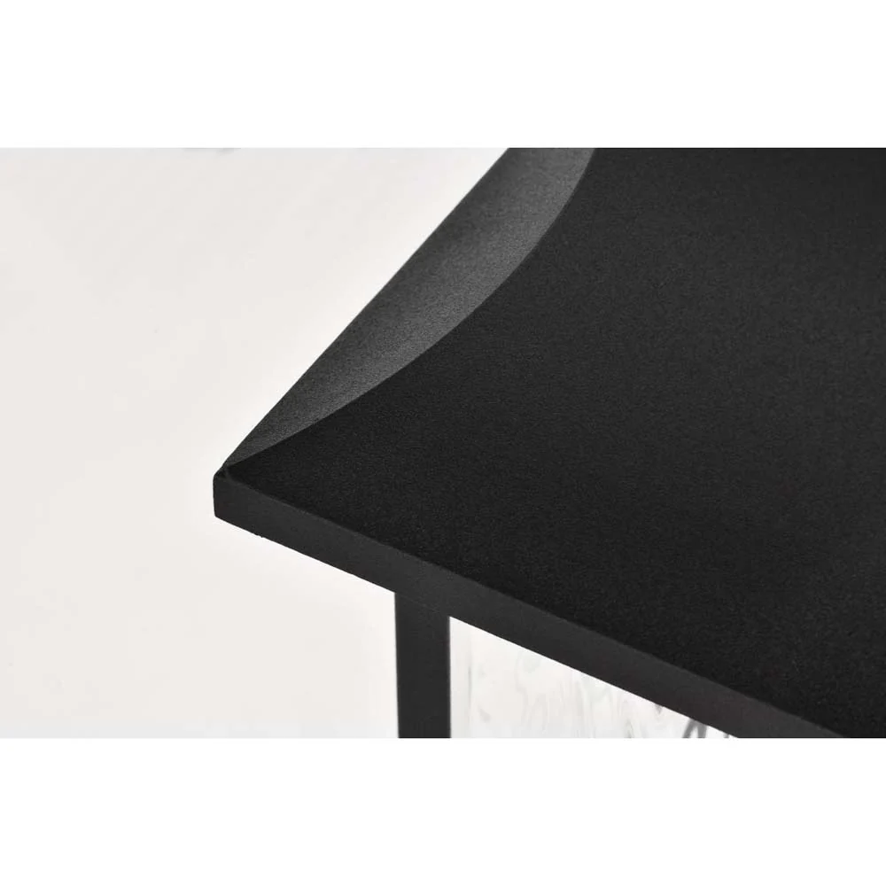 Austen Outdoor 20-in Post Light Lantern Matte Black Finish w/ Clear Water Glass - Image 4