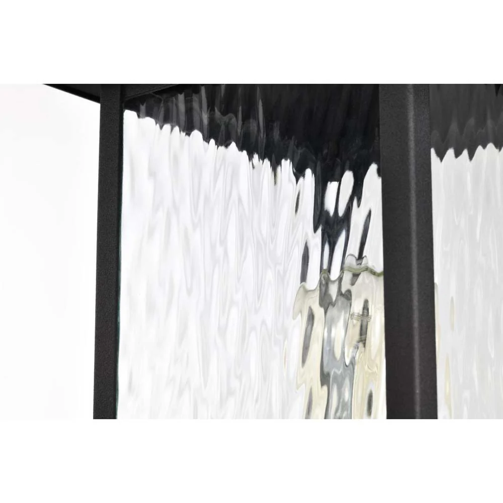 Austen Outdoor 20-in Post Light Lantern Matte Black Finish w/ Clear Water Glass - Image 5