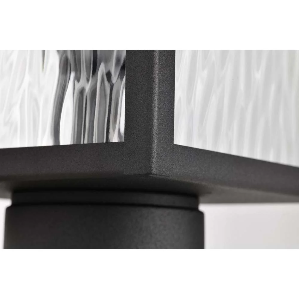 Austen Outdoor 20-in Post Light Lantern Matte Black Finish w/ Clear Water Glass - Image 7