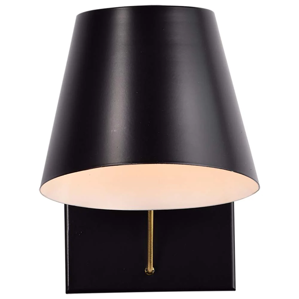 Baxter 1 Light Vanity Black with Burnished Brass - Image 3