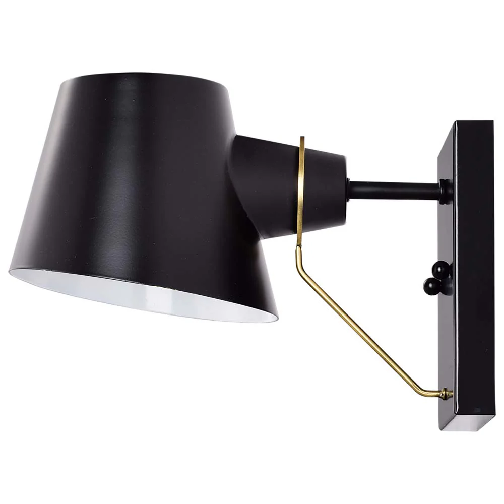 Baxter 1 Light Vanity Black with Burnished Brass - Image 4