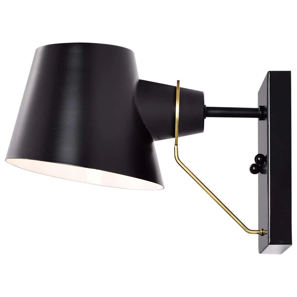Baxter 1 Light Vanity Black with Burnished Brass - Image 5