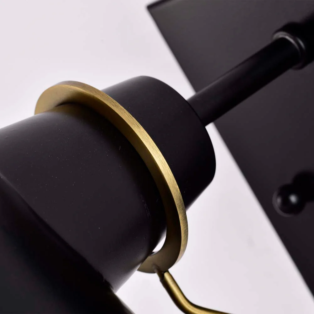 Baxter 1 Light Vanity Black with Burnished Brass - Image 9