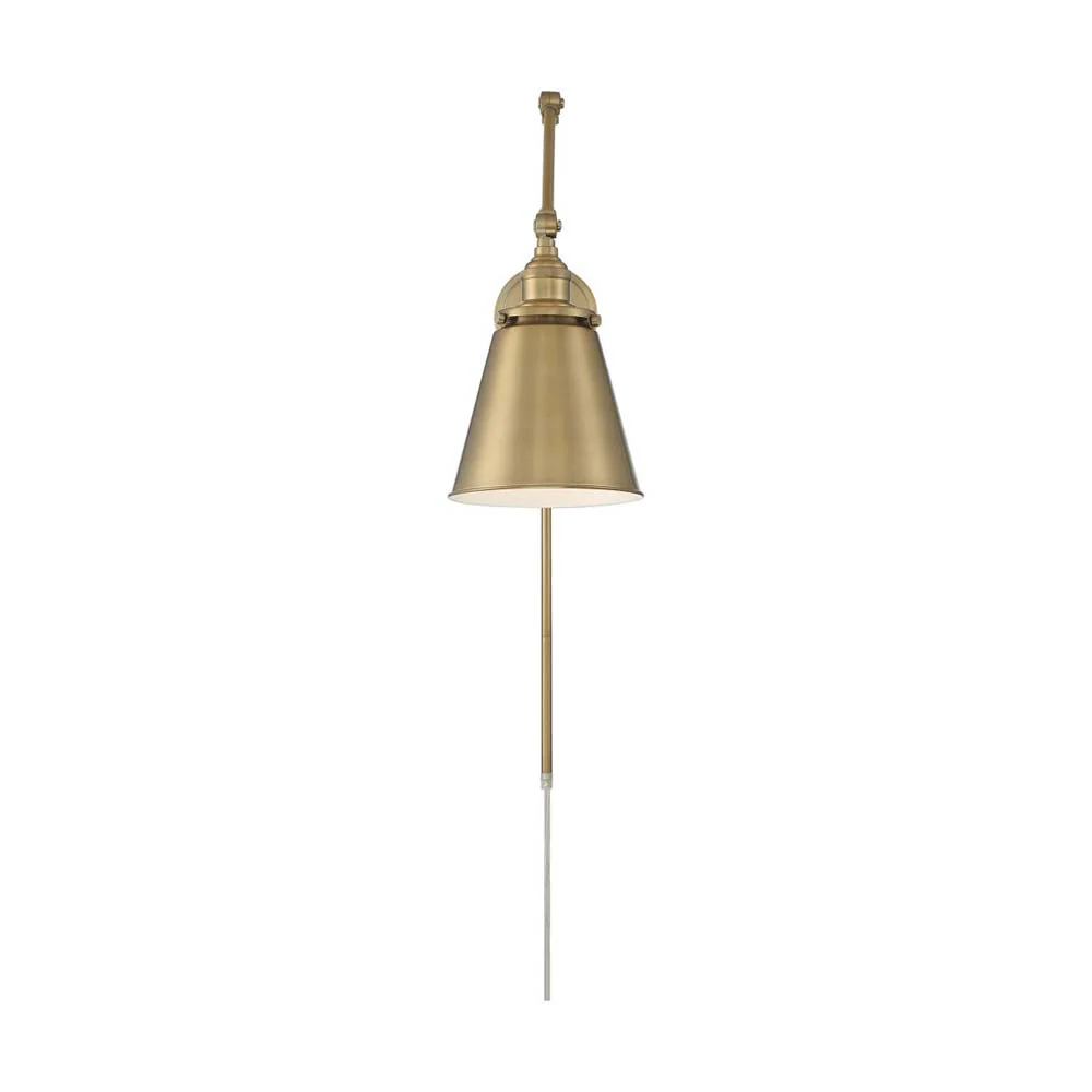 Bayard Swing Arm Lamp Burnished Brass w/ Switch 120v - Image 2