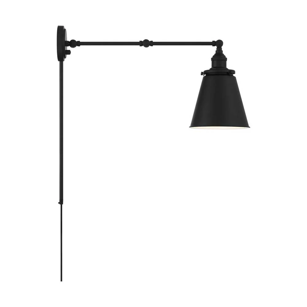 Bayard Swing Arm Lamp Matte Black w/ Switch 120v - Image 3