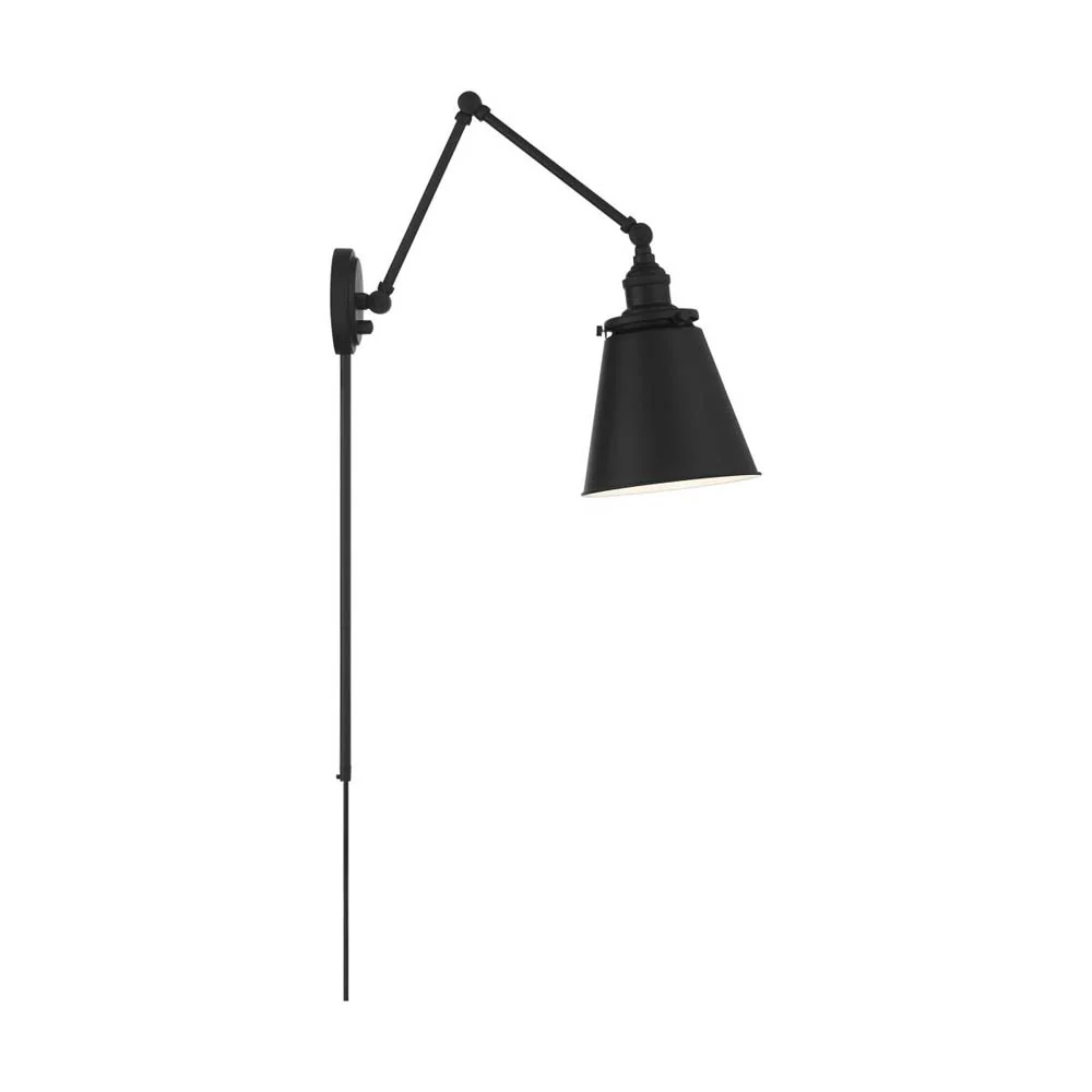 Bayard Swing Arm Lamp Matte Black w/ Switch 120v - Image 4