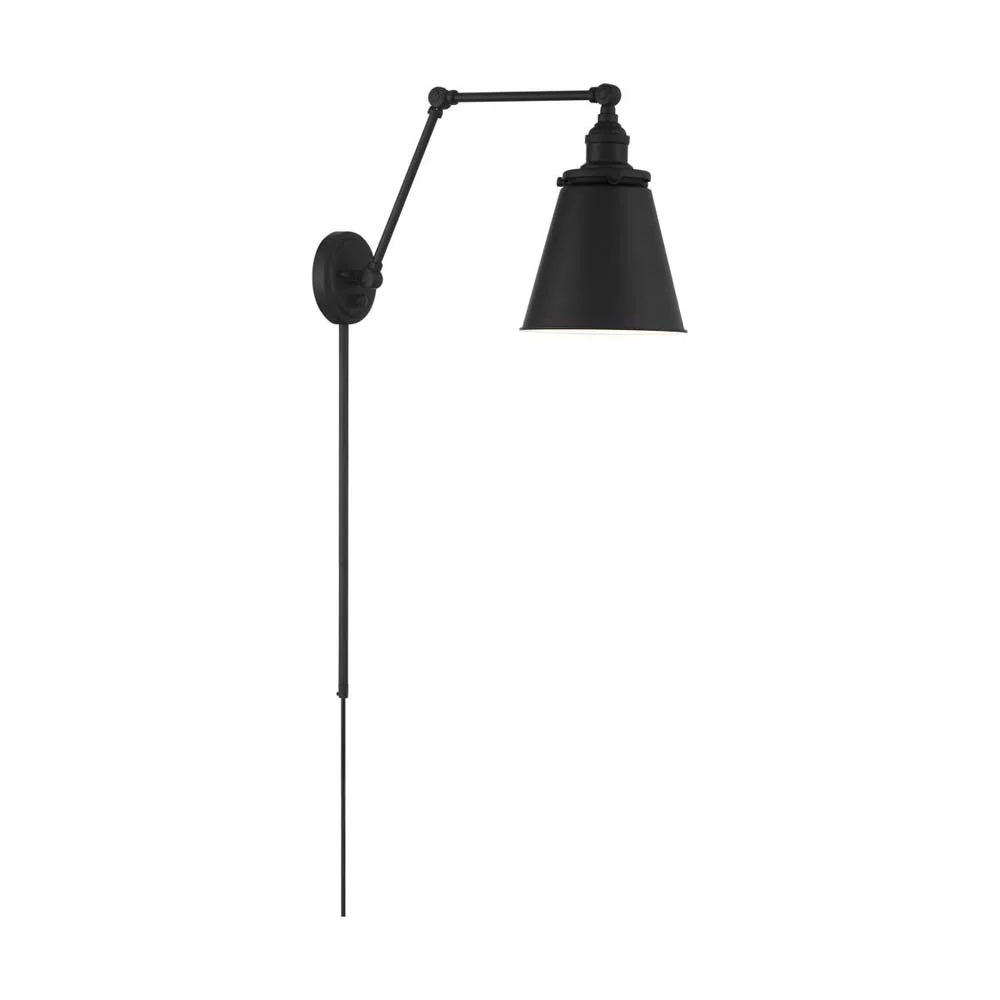 Bayard Swing Arm Lamp Matte Black w/ Switch 120v - Image 5