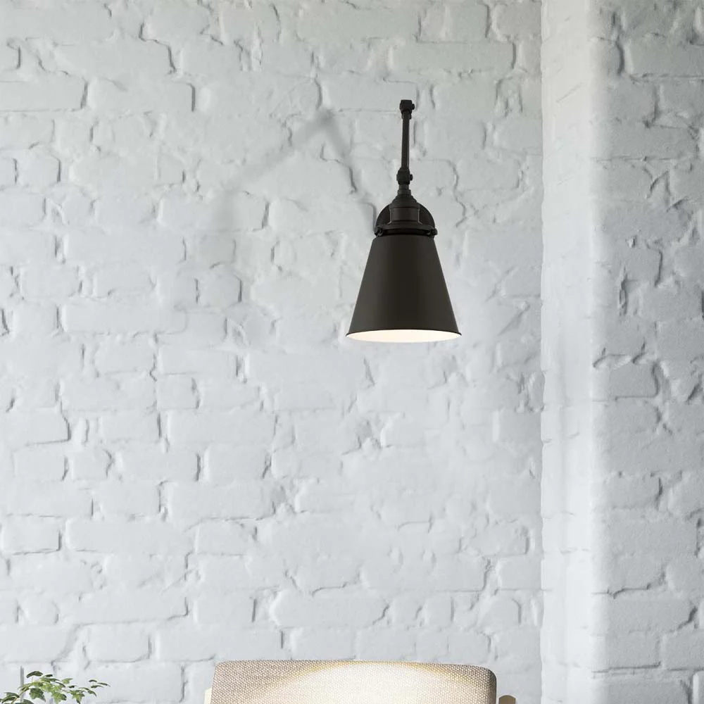 Bayard Swing Arm Lamp Matte Black w/ Switch 120v - Image 9