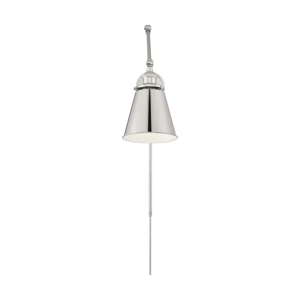 Bayard Swing Arm Lamp Polished Nickel w/ Switch 120v - Image 2