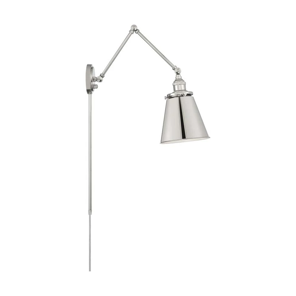 Bayard Swing Arm Lamp Polished Nickel w/ Switch 120v - Image 4
