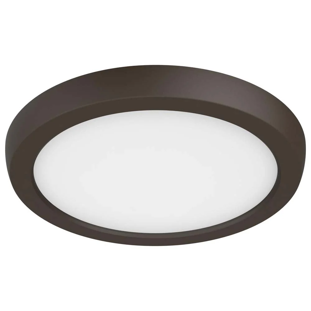 11w 7in. Round LED Flush Mount CCT Selectable with Bronze Finish