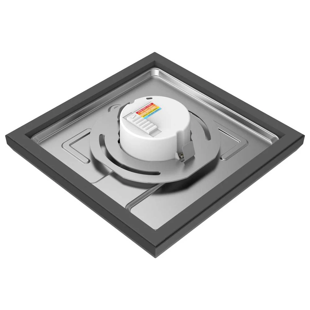 11w 7in. Square LED Flush Mount CCT Selectable with Black Finish - Image 2