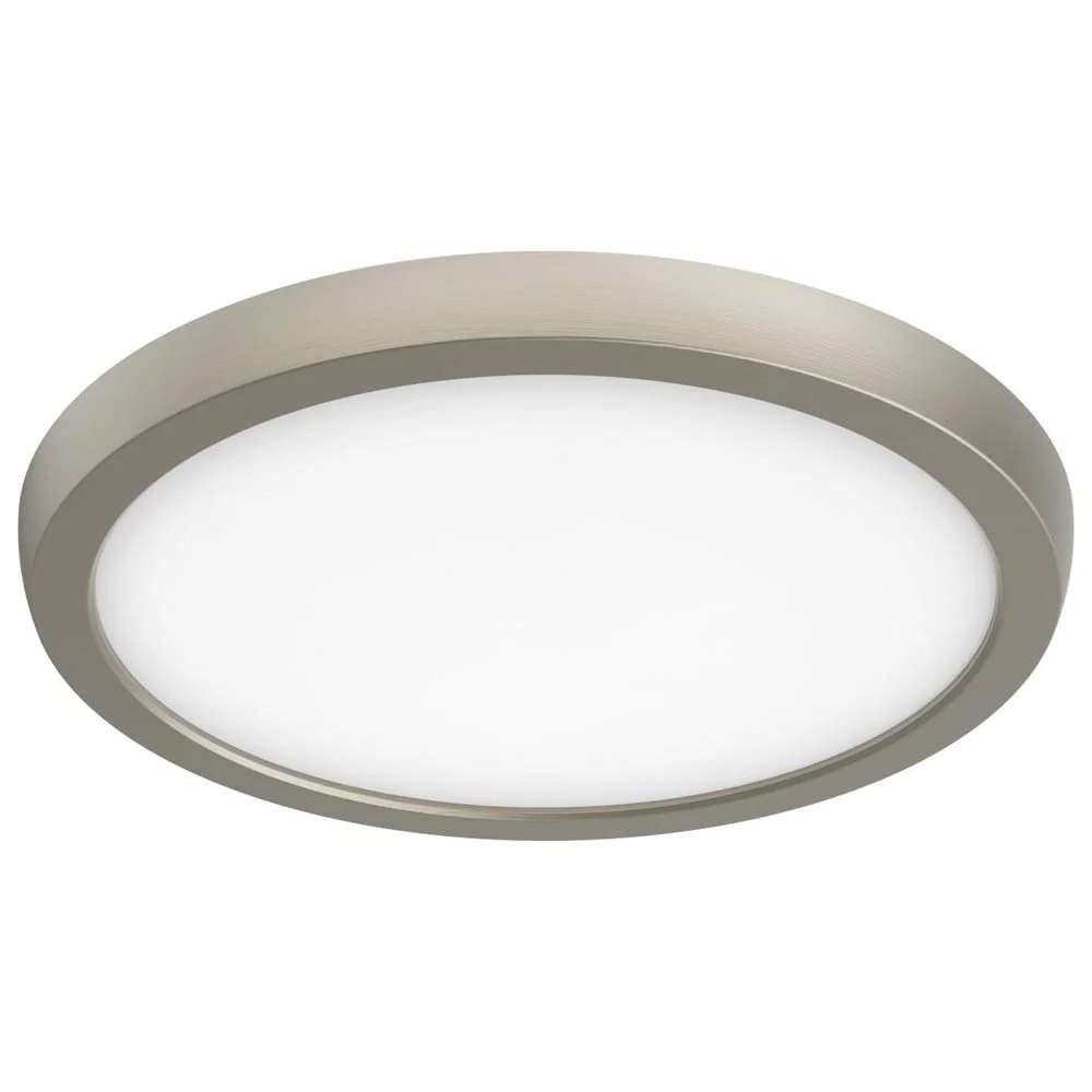 13w 9in. Round LED Flush Mount CCT Selectable with Nickel Finish