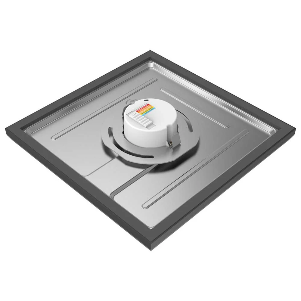 13w 9in. Square LED Flush Mount CCT Selectable with Black Finish - Image 2