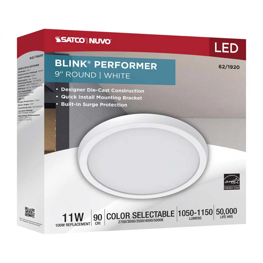 Blink Performer 11w 9-in LED Round Downlight 5 CCT Tunable White Finish - Image 6