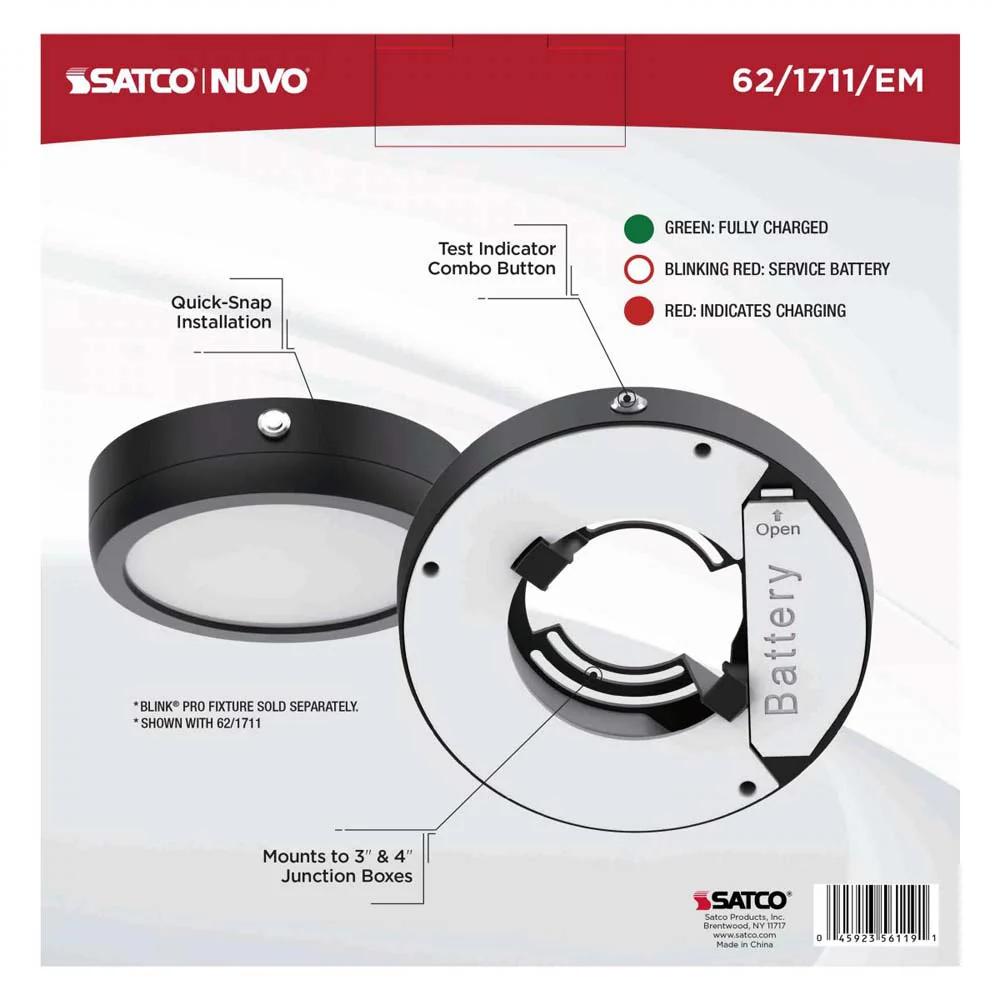 Blink Pro EM Battery Backup 7-in Round Shape Black Finish - Image 4