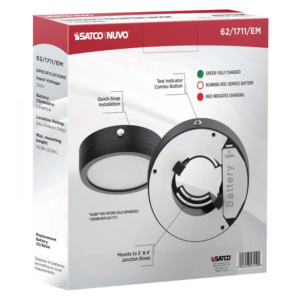 Blink Pro EM Battery Backup 7-in Round Shape Black Finish - Image 7