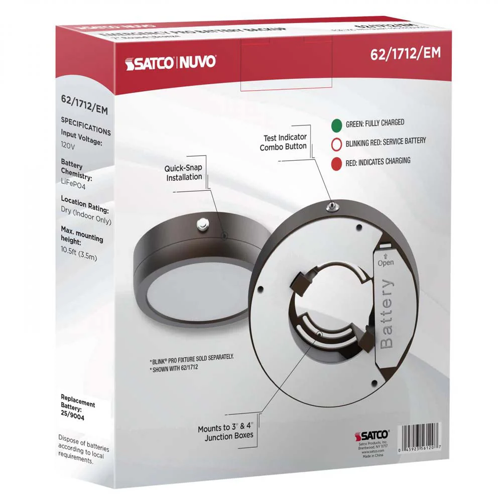 Blink Pro EM Battery Backup 7-in Round Shape Bronze Finish - Image 7