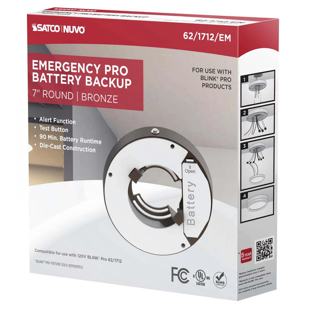 Blink Pro EM Battery Backup 7-in Round Shape Bronze Finish - Image 8