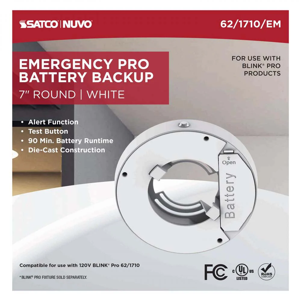 Blink Pro EM Battery Backup 7-in Round Shape White Finish - Image 3