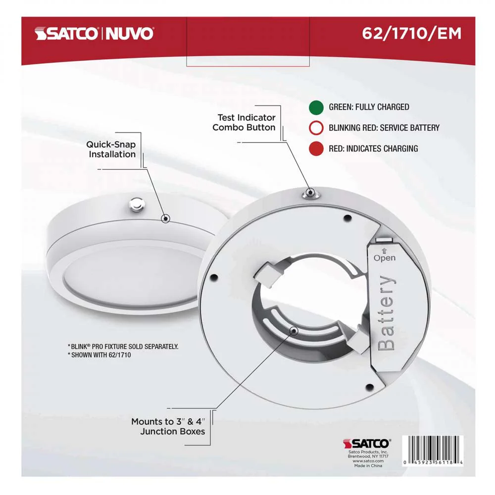 Blink Pro EM Battery Backup 7-in Round Shape White Finish - Image 4