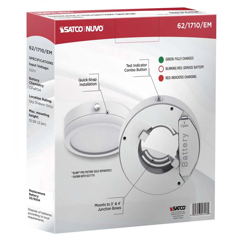 Blink Pro EM Battery Backup 7-in Round Shape White Finish - Image 7