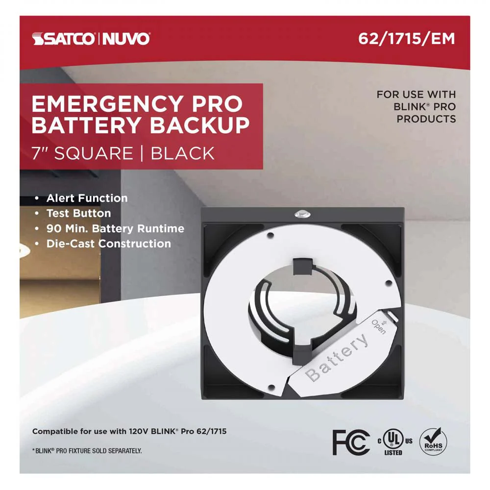 Blink Pro EM Battery Backup 7-in Square Shape Black Finish - Image 3