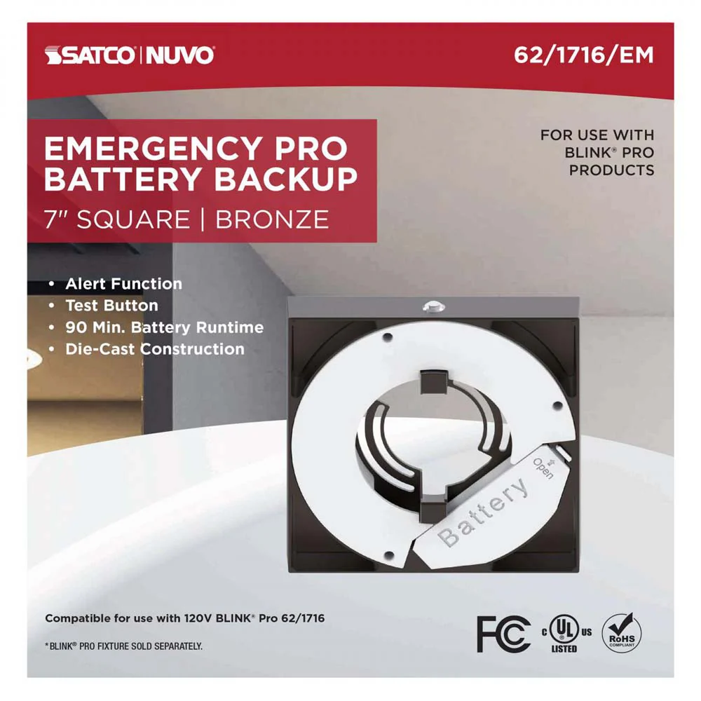 Blink Pro EM Battery Backup 7-in Square Shape Bronze Finish - Image 3