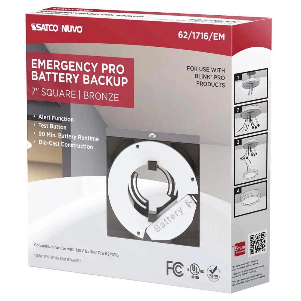 Blink Pro EM Battery Backup 7-in Square Shape Bronze Finish - Image 8