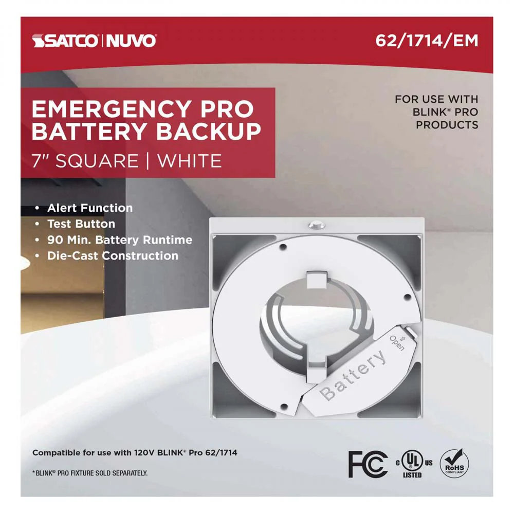 Blink Pro EM Battery Backup 7-in Square Shape White Finish - Image 3