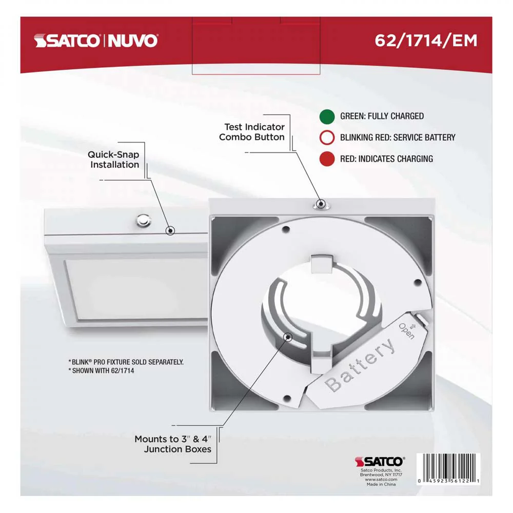 Blink Pro EM Battery Backup 7-in Square Shape White Finish - Image 4