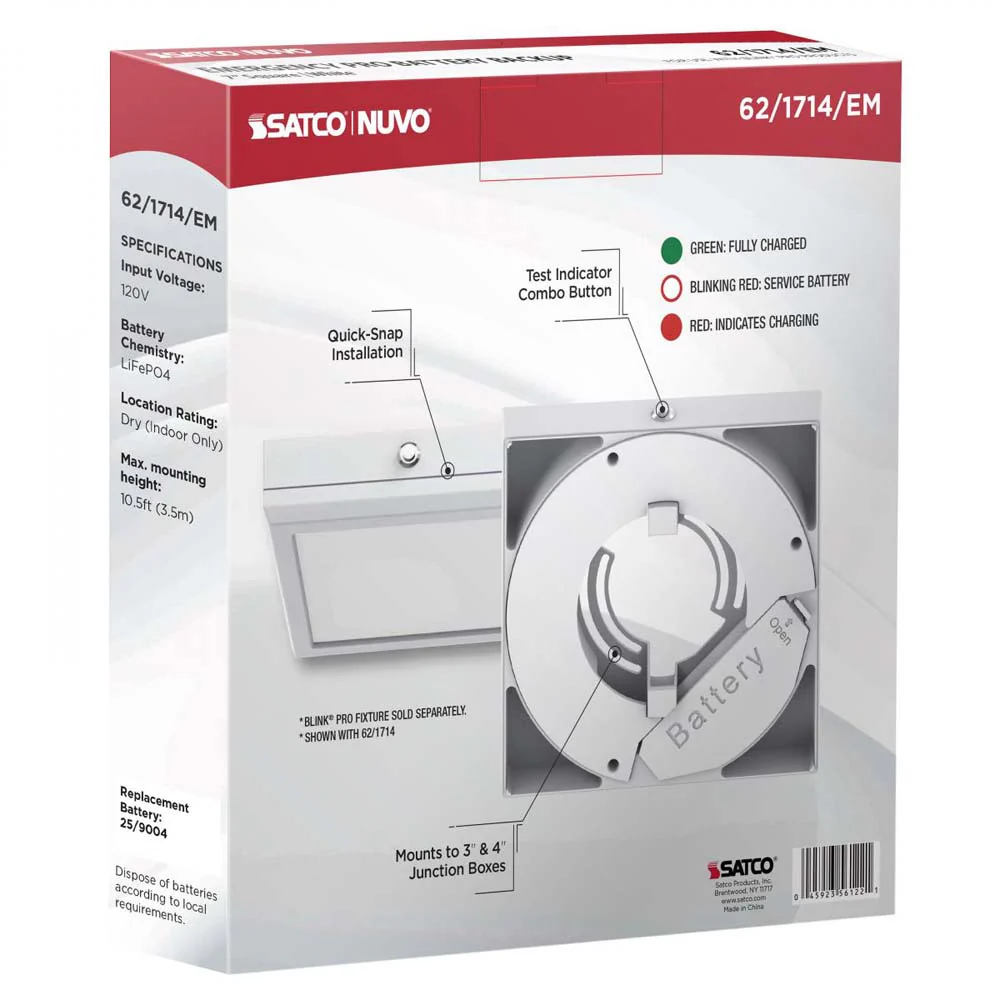 Blink Pro EM Battery Backup 7-in Square Shape White Finish - Image 7