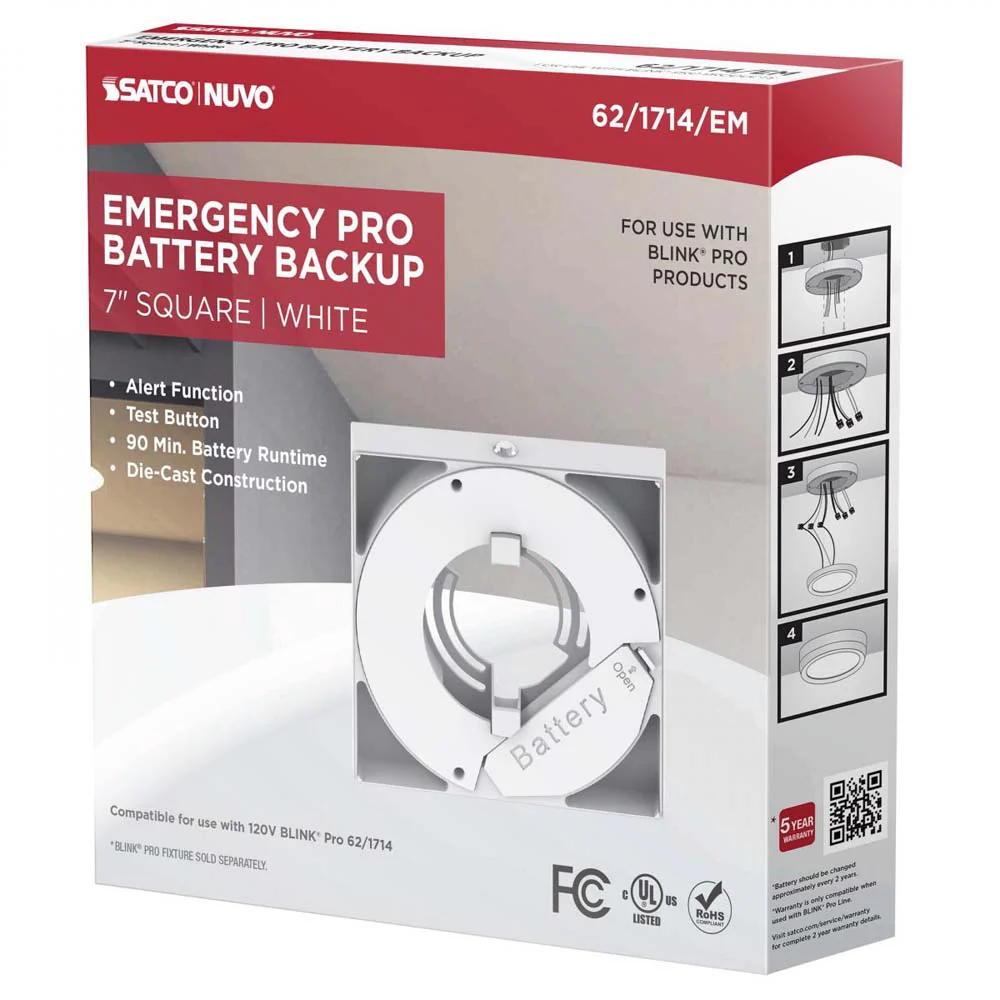 Blink Pro EM Battery Backup 7-in Square Shape White Finish - Image 8