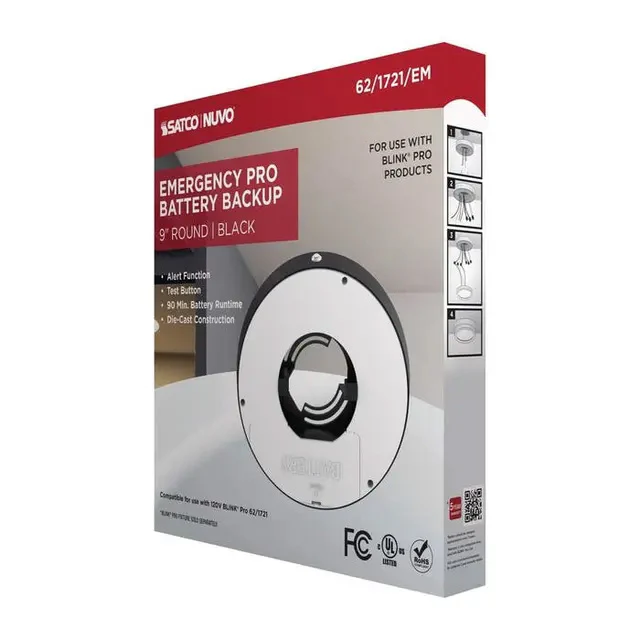 Blink Pro EM Battery Backup 9-in Round Shape Black Finish - Image 7