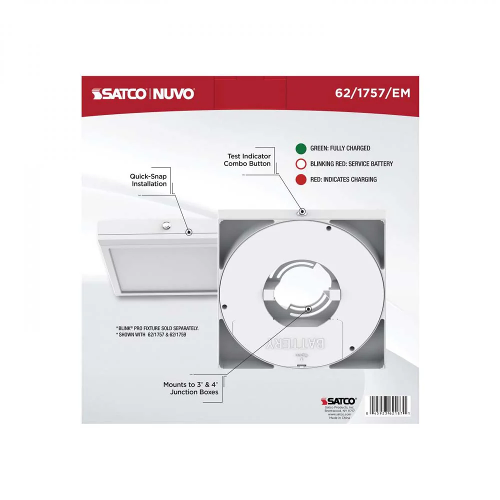Blink Pro Emergency Battery Backup 9-in Square Shape White Finish - Image 3