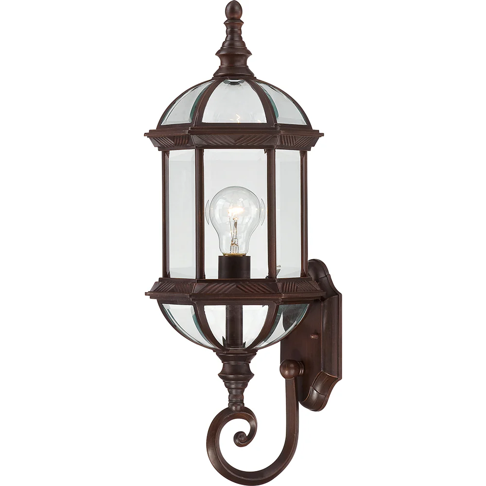 Nuvo Boxwood 1-Light 22" Outdoor Wall Light w/ Clear Glass in Rustic Bronze
