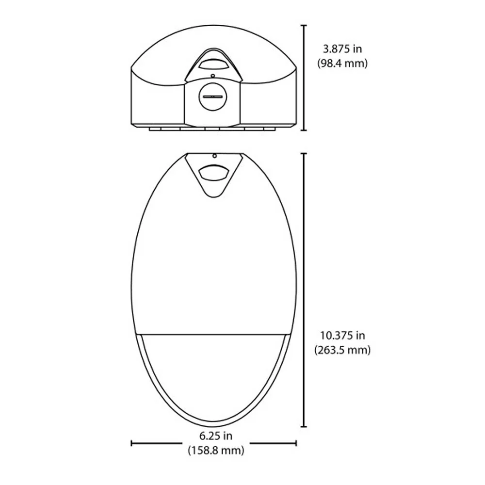 Bronze Outdoor LED Teardrop Emergency Wall Pack with Photocell 2700K - Image 2